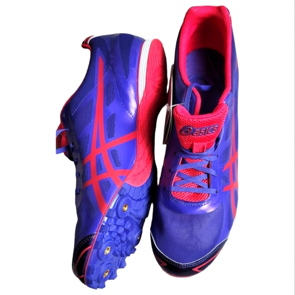 **NWT** ASICS Track Hyper-ROCKET Girl Hot Punch/Purple Spike/Cleat Shoes - Picture 3 of 10